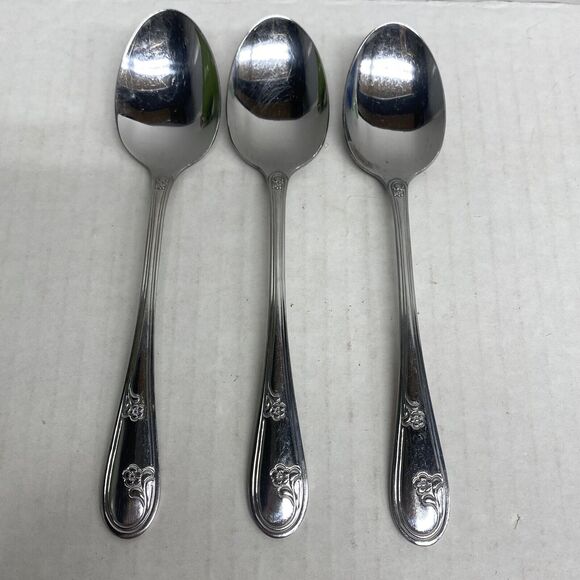 Northland Oneida Devon Mixed Lot Of 11 Flatware Stainless Korea Flowers Dining - Picture 4 of 11